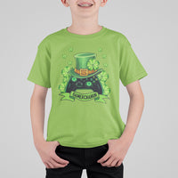 St. Patrick's Day T Shirt For Kid Gamerchaun Video Game Funny Lucky Gamer - Wonder Print Shop