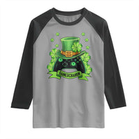 St Patrick's Day Raglan Shirt Gamerchaun Video Game Funny Lucky Gamer