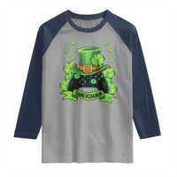 St Patrick's Day Raglan Shirt Gamerchaun Video Game Funny Lucky Gamer