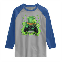 St Patrick's Day Raglan Shirt Gamerchaun Video Game Funny Lucky Gamer