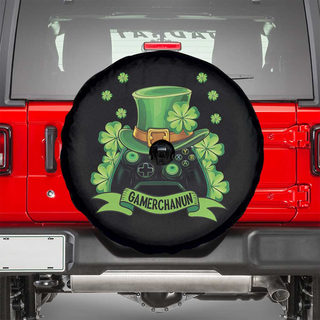 St Patrick's Day Spare Tire Cover Gamerchaun Video Game Funny Lucky Gamer
