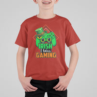 St. Patrick's Day T Shirt For Kid Irish I Was Gaming Funny Lucky Shamrocks Gamer - Wonder Print Shop