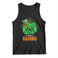 St Patrick's Day Tank Top Irish I Was Gaming Funny Lucky Shamrocks Gamer