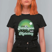 Funny St Patrick's Day T Shirt For Women Prone To Shenanigans And Malarkey - Wonder Print Shop