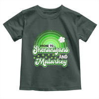 Funny St Patrick's Day Toddler T Shirt Prone To Shenanigans And Malarkey