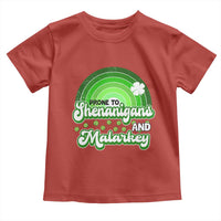 Funny St Patrick's Day Toddler T Shirt Prone To Shenanigans And Malarkey