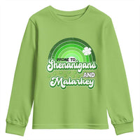 Funny St Patrick's Day Youth Sweatshirt Prone To Shenanigans And Malarkey