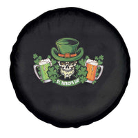 St Patrick's Day Spare Tire Cover Irish Beer Funny Skeleton Drinking