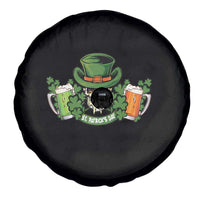 St Patrick's Day Spare Tire Cover Irish Beer Funny Skeleton Drinking