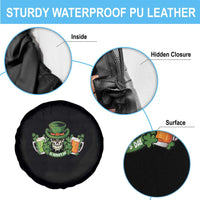 St Patrick's Day Spare Tire Cover Irish Beer Funny Skeleton Drinking