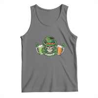 St Patrick's Day Tank Top Irish Beer Funny Skeleton Drinking