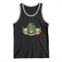 St Patrick's Day Tank Top Irish Beer Funny Skeleton Drinking