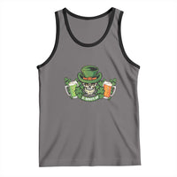 St Patrick's Day Tank Top Irish Beer Funny Skeleton Drinking