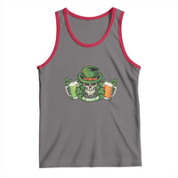 St Patrick's Day Tank Top Irish Beer Funny Skeleton Drinking