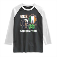 St Patrick's Day Raglan Shirt Beer Drinking Team Ireland Flag