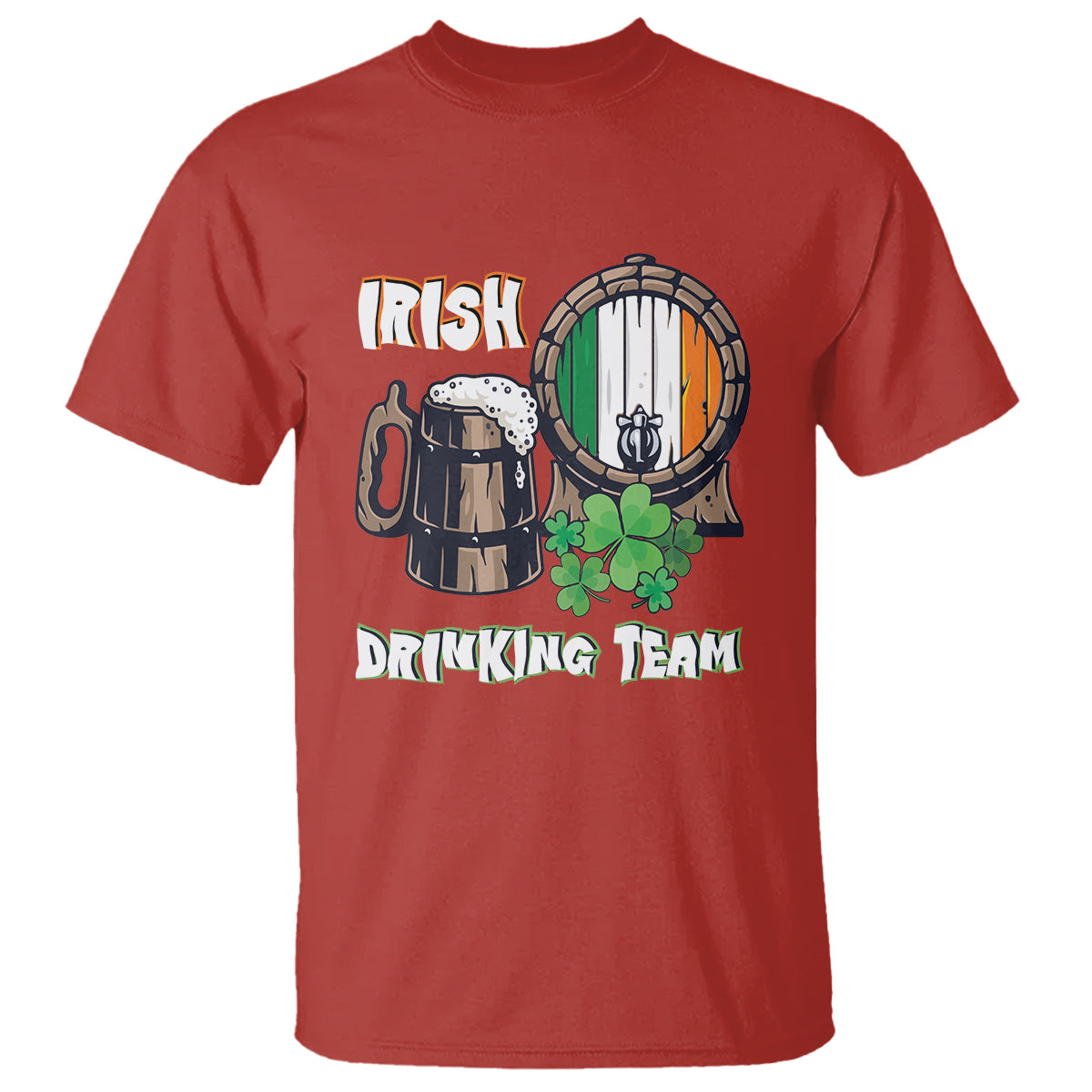 St. Patrick's Day T Shirt Beer Drinking Team Ireland Flag - Wonder Print Shop