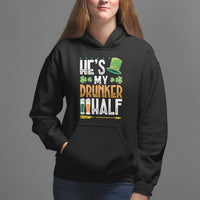 St. Patrick's Day Couple Matching Hoodie He's My Drunker Half - Wonder Print Shop