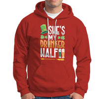 St. Patrick's Day Couple Matching Hoodie She's My Drunker Half - Wonder Print Shop
