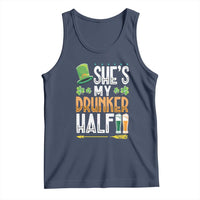 St Patrick's Day Couple Matching Tank Top She's My Drunker Half