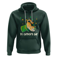 Happy St.Catrick's Patrick's Day Lucky Cat Shamrock Hat Hoodie - Wonder Print Shop