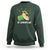 Happy St.Catrick's Patrick's Day Lucky Cat Shamrock Hat Sweatshirt - Wonder Print Shop