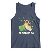 St Patrick's Day Tank Top Happy St.Catrick's Lucky Cat Shamrock Hat