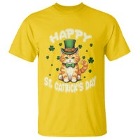 St.Patrick's Day T Shirt Happy St.Catrick's Lucky Cat Shamrock Cute Kitty - Wonder Print Shop