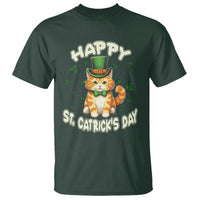 St.Patrick's Day T Shirt Happy St.Catrick's Lucky Cat Shamrock Cute Kitty - Wonder Print Shop