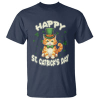 St.Patrick's Day T Shirt Happy St.Catrick's Lucky Cat Shamrock Cute Kitty - Wonder Print Shop