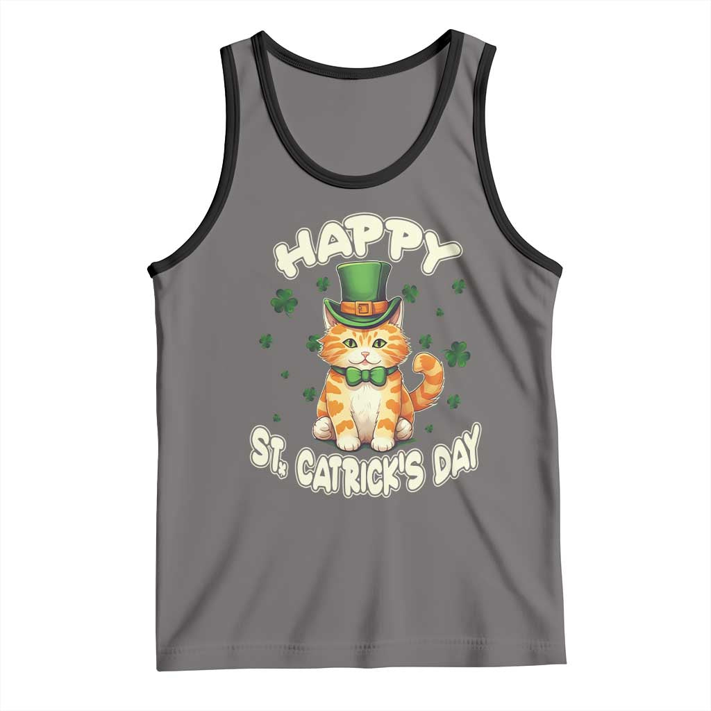 St Patrick's Day Tank Top Happy St.Catrick's Lucky Cat Shamrock Cute Kitty