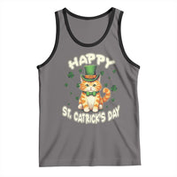 St Patrick's Day Tank Top Happy St.Catrick's Lucky Cat Shamrock Cute Kitty