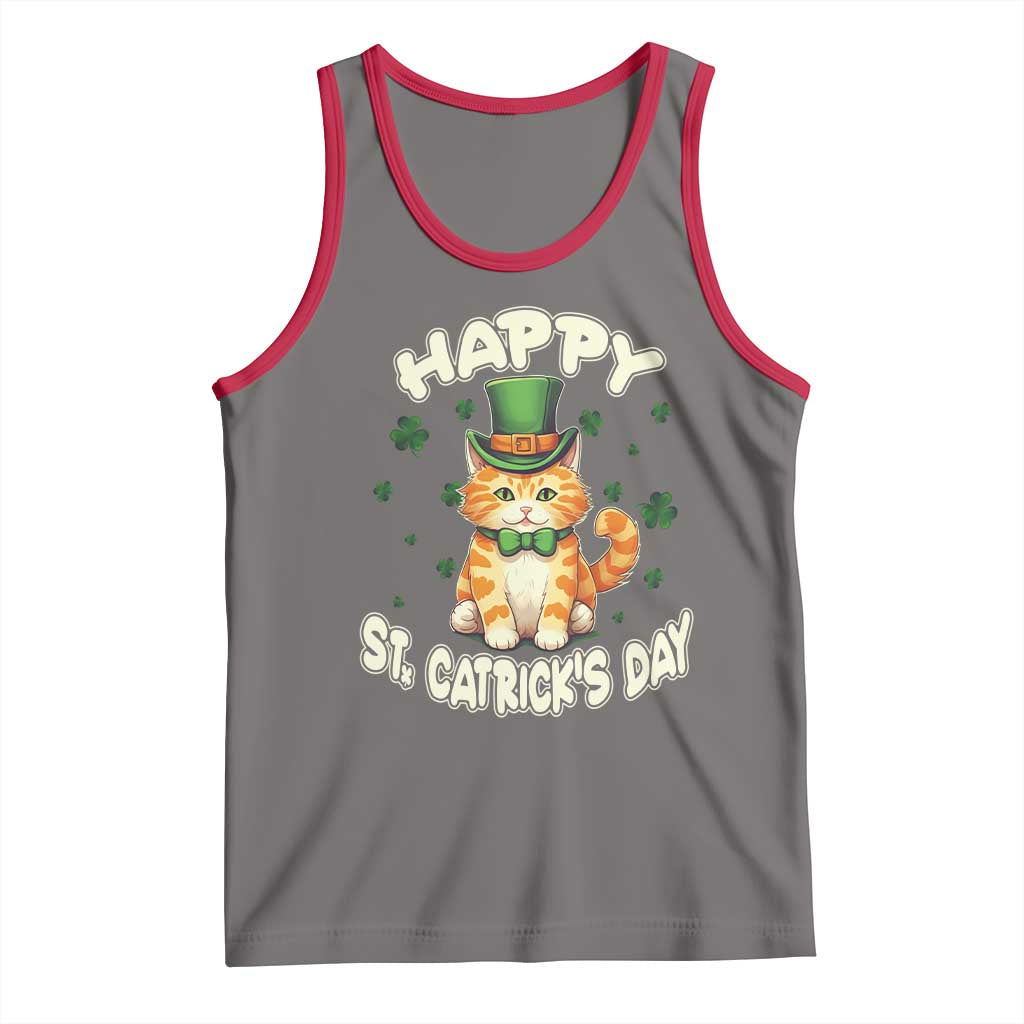 St Patrick's Day Tank Top Happy St.Catrick's Lucky Cat Shamrock Cute Kitty