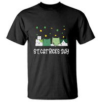 Happy Patrick's Day T Shirt St.Catrick's Lucky Cat Shamrock Hat - Wonder Print Shop