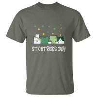 Happy Patrick's Day T Shirt St.Catrick's Lucky Cat Shamrock Hat - Wonder Print Shop