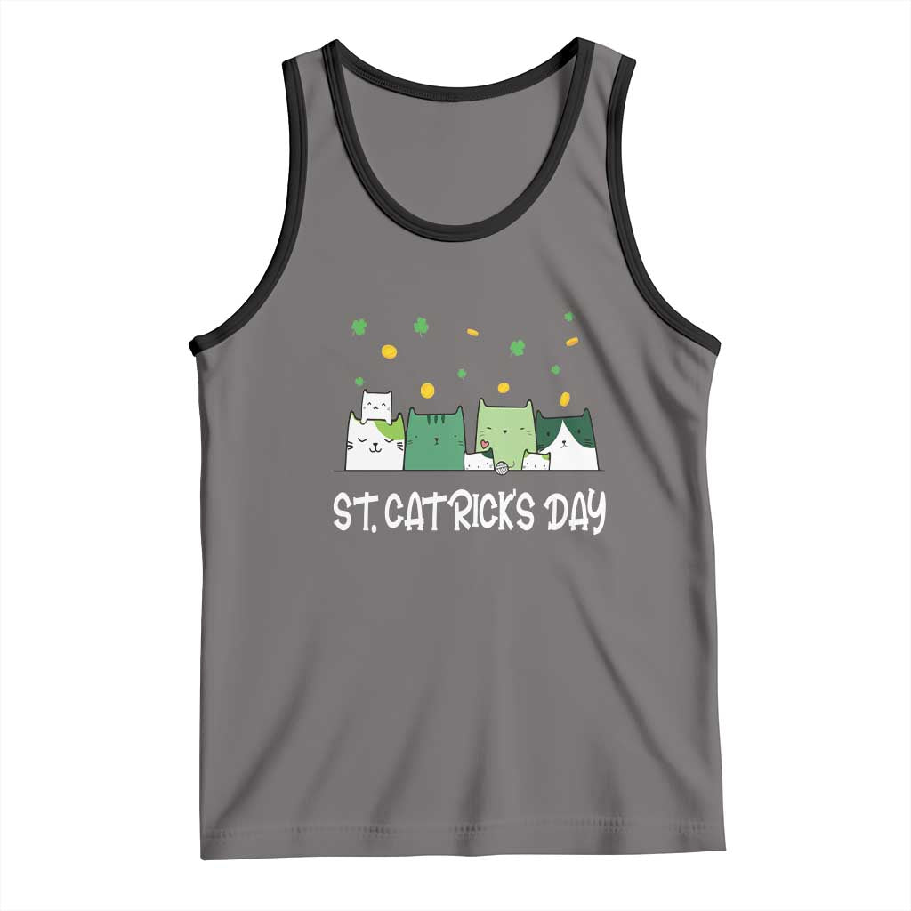St Patrick's Day Cat Lover Tank Top Happy St.Catrick's Lucky Family Cats Shamrock