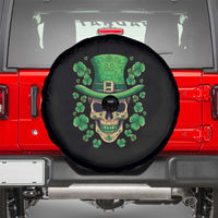 St Patrick's Day Spare Tire Cover Irish Sugar Skull Lucky Shamrocks Hat