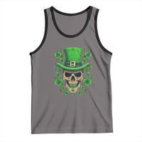 St Patrick's Day Tank Top Irish Sugar Skull Lucky Shamrocks Hat