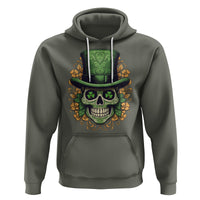 St. Patrick's Day Hoodie Irish Sugar Skull Lucky Hat Shamrocks - Wonder Print Shop