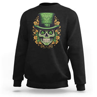 St. Patrick's Day Sweatshirt Irish Sugar Skull Lucky Hat Shamrocks - Wonder Print Shop