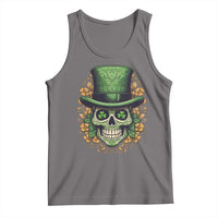 St Patrick's Day Tank Top Irish Sugar Skull Lucky Hat Shamrocks