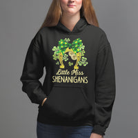 St. Patrick's Day Hoodie Little Miss Shenanigans Coquette Shamrocks - Wonder Print Shop