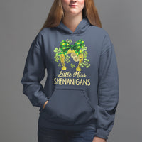 St. Patrick's Day Hoodie Little Miss Shenanigans Coquette Shamrocks - Wonder Print Shop
