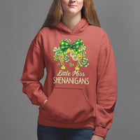 St. Patrick's Day Hoodie Little Miss Shenanigans Coquette Shamrocks - Wonder Print Shop