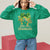 St. Patrick's Day Sweatshirt Little Miss Shenanigans Coquette Shamrocks - Wonder Print Shop