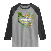 St Patrick's Day Raglan Shirt Shenanigans With My Gnomies Shamrock Gnome