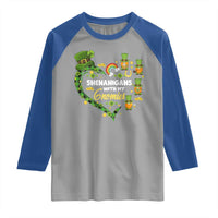 St Patrick's Day Raglan Shirt Shenanigans With My Gnomies Shamrock Gnome