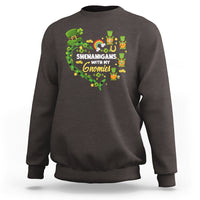 St. Patrick's Day Sweatshirt Shenanigans With My Gnomies Shamrock Gnome - Wonder Print Shop