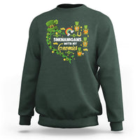 St. Patrick's Day Sweatshirt Shenanigans With My Gnomies Shamrock Gnome - Wonder Print Shop