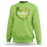 St. Patrick's Day Sweatshirt Shenanigans With My Gnomies Shamrock Gnome - Wonder Print Shop
