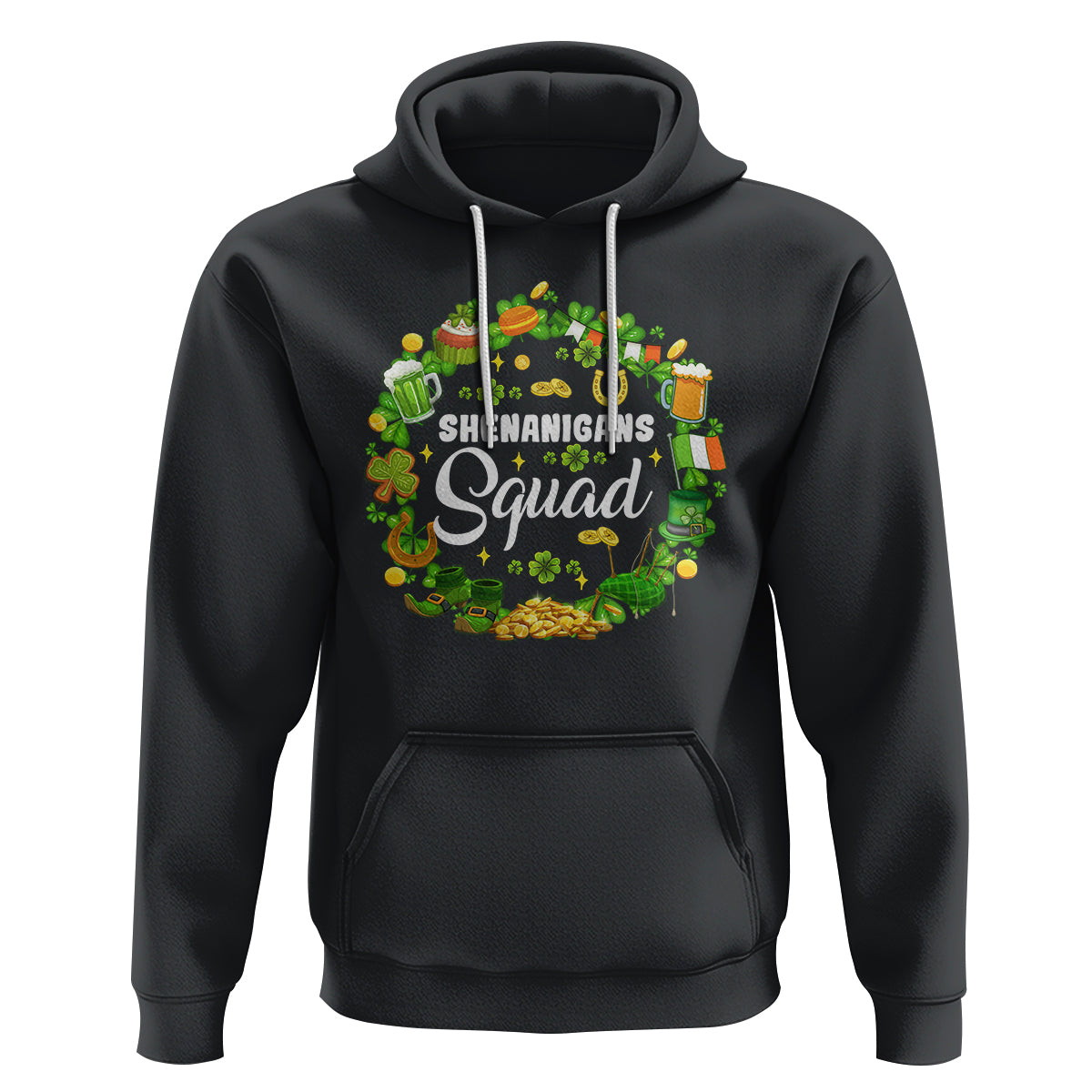 St. Patrick's Day Hoodie Shenanigans Squad Funny Matching Group - Wonder Print Shop